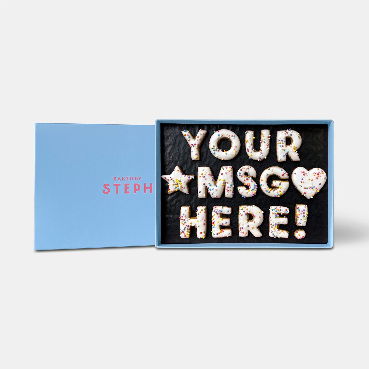 Personalised Custom Iced Cookie Message Box - Funfetti (14)