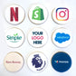 Custom Circle Printed Branded Logo Iced Cookies