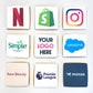 Custom Square Printed Branded Logo Iced Cookies