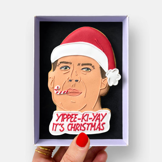 Die Hard Christmas Letterbox Iced Cookie