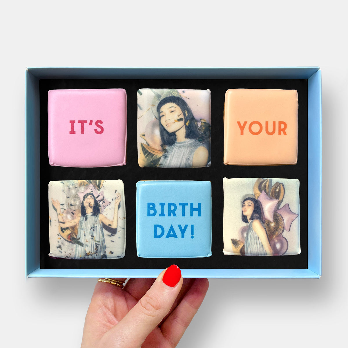 Birthday Letterbox Printed Edible Photo Iced Cookies