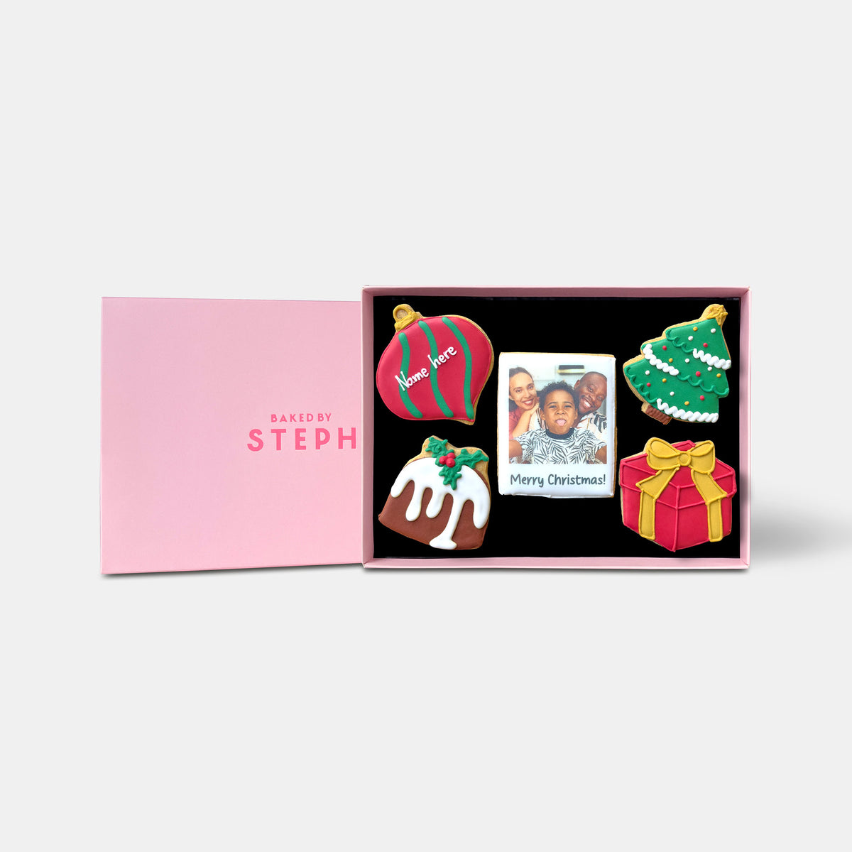 Personalised Edible Photo Christmas Letterbox Iced Cookies