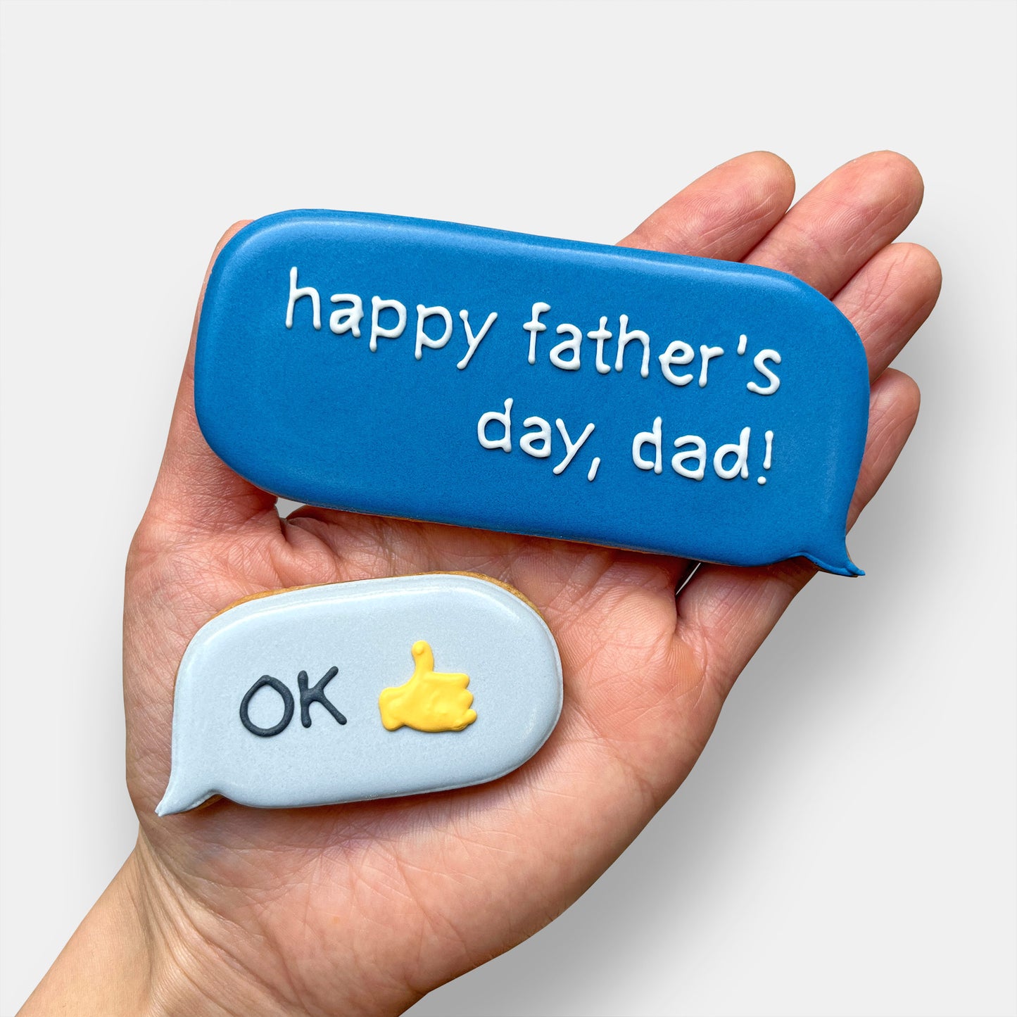 Father's Day OK Text Letterbox Iced Cookies