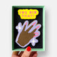Finger Clap Congratulations Dark Letterbox Iced Cookie