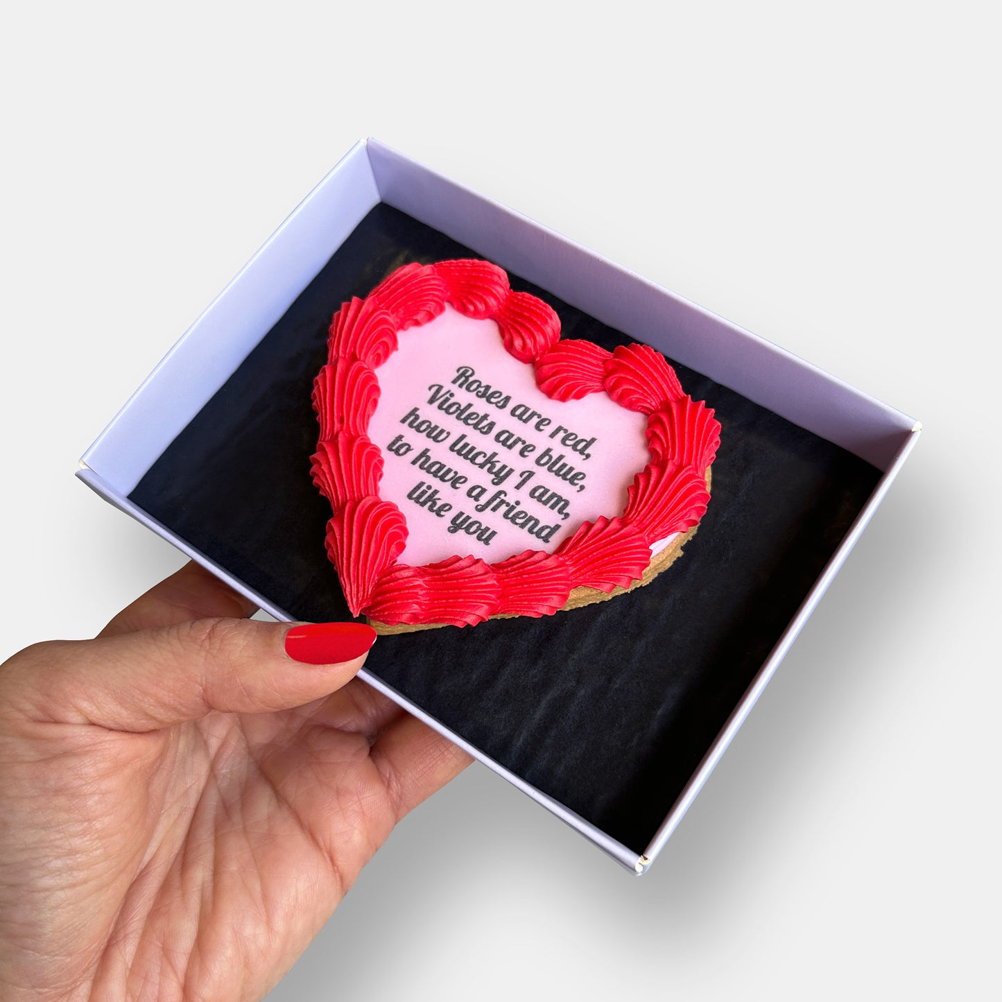 Friend Like You Heart Valentine's Letterbox Iced Cookie