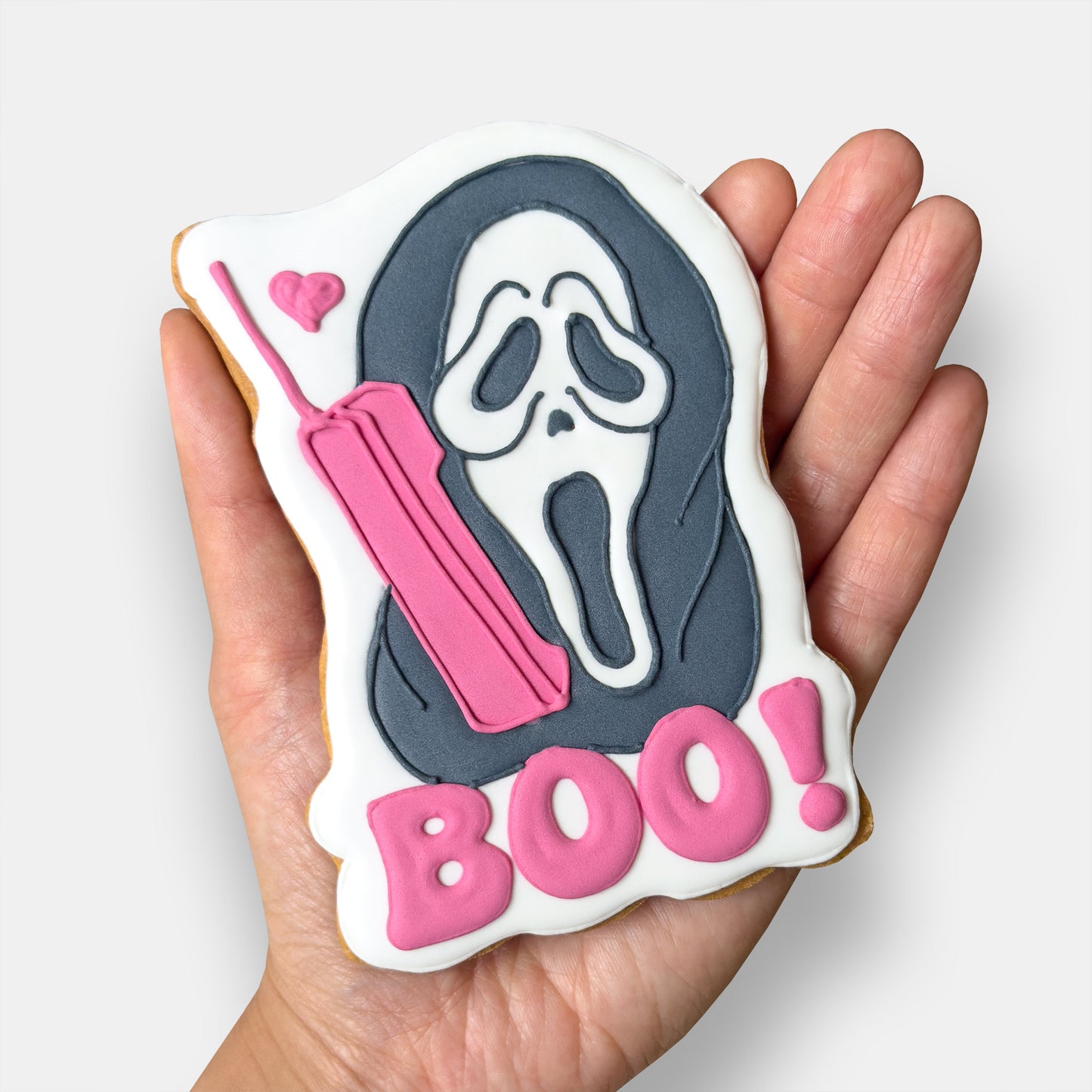 Ghostface Phonecall Halloween Letterbox Iced Cookie