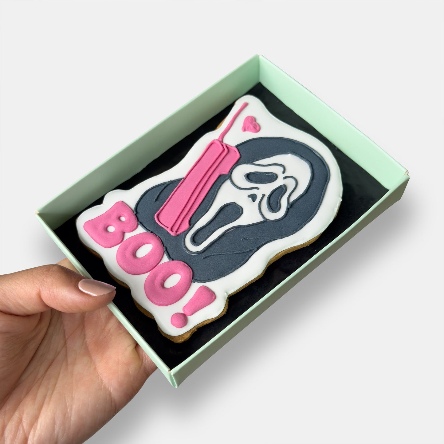 Ghostface Phonecall Halloween Letterbox Iced Cookie