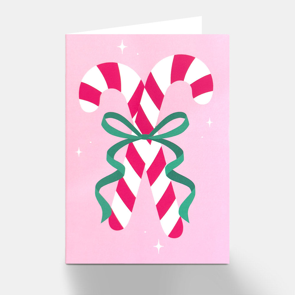 Candy Cane Christmas Greeting Card