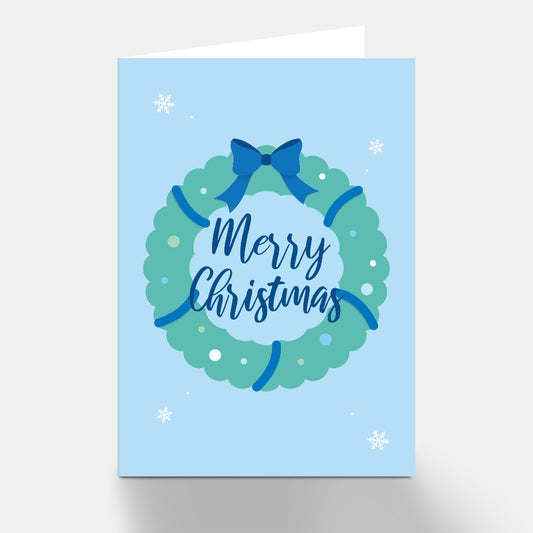 Merry Christmas Wreath Greeting Card