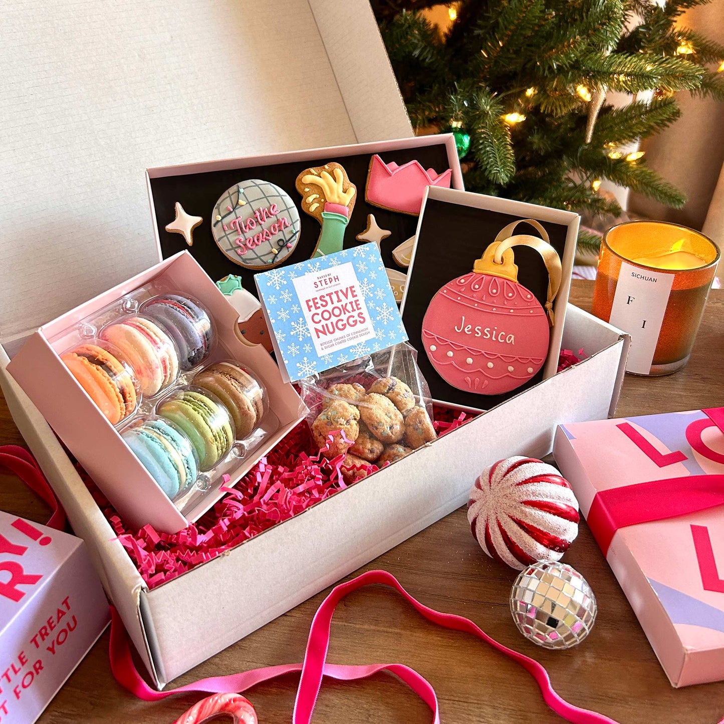 Christmas Party Cookies & Macarons Hamper