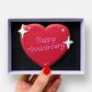 Happy Anniversary Heart Letterbox Iced Cookie