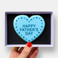 Happy Father's Day Heart Letterbox Printed Iced Cookie