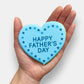 Happy Father's Day Heart Letterbox Printed Iced Cookie