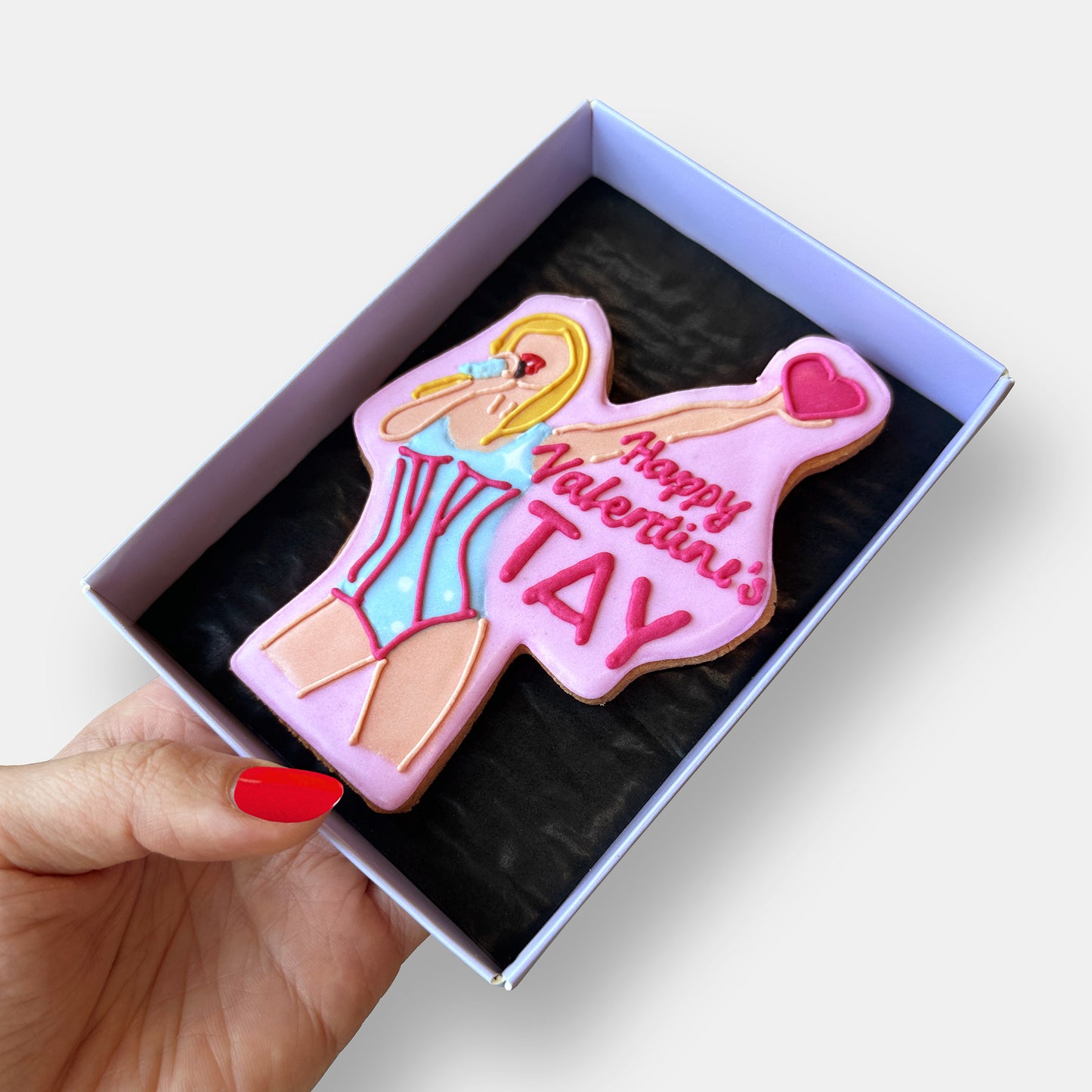 Happy Valentine's Tay Letterbox Iced Cookie