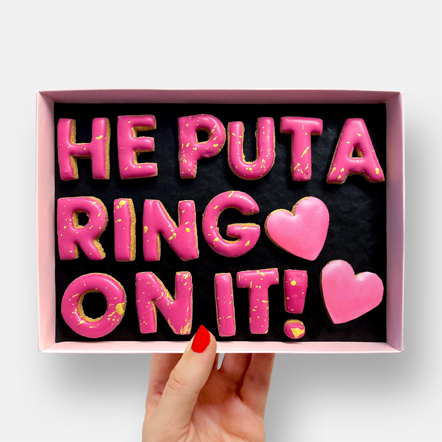 He Put A Ring On It! Letterbox Message Cookies