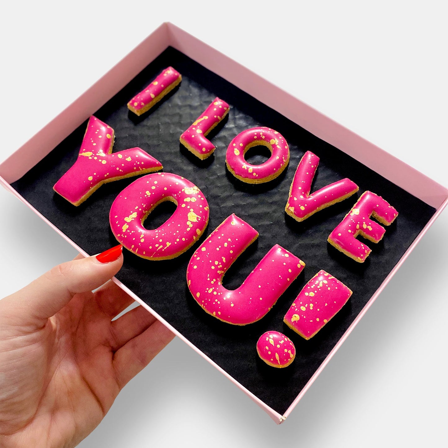 Vegan I Love You Letterbox Message Cookies