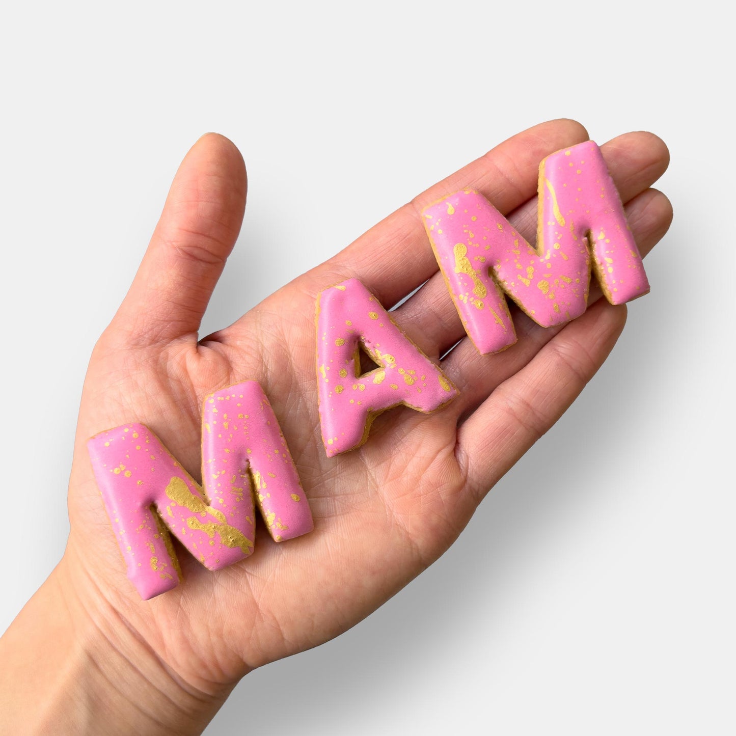 I Love You Mam Mother's Day Letterbox Message Iced Cookies