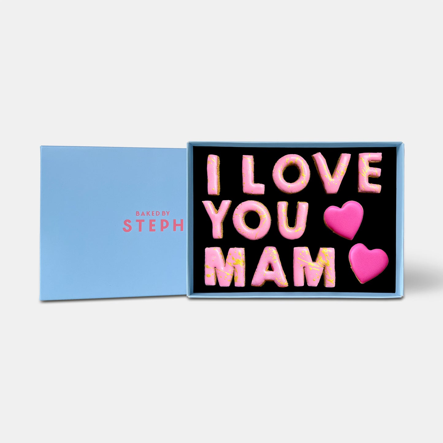 I Love You Mam Mother's Day Letterbox Message Iced Cookies