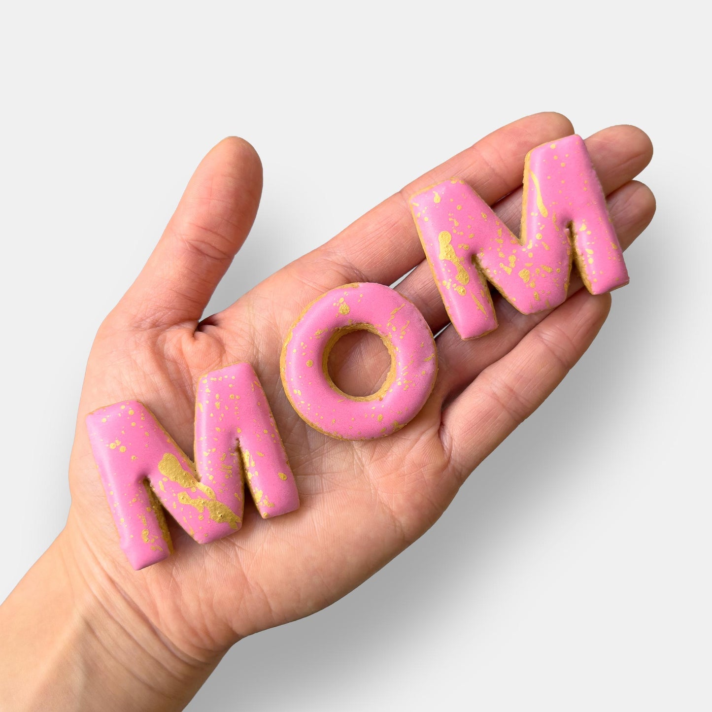 I Love You Mom Mother's Day Letterbox Message Iced Cookies
