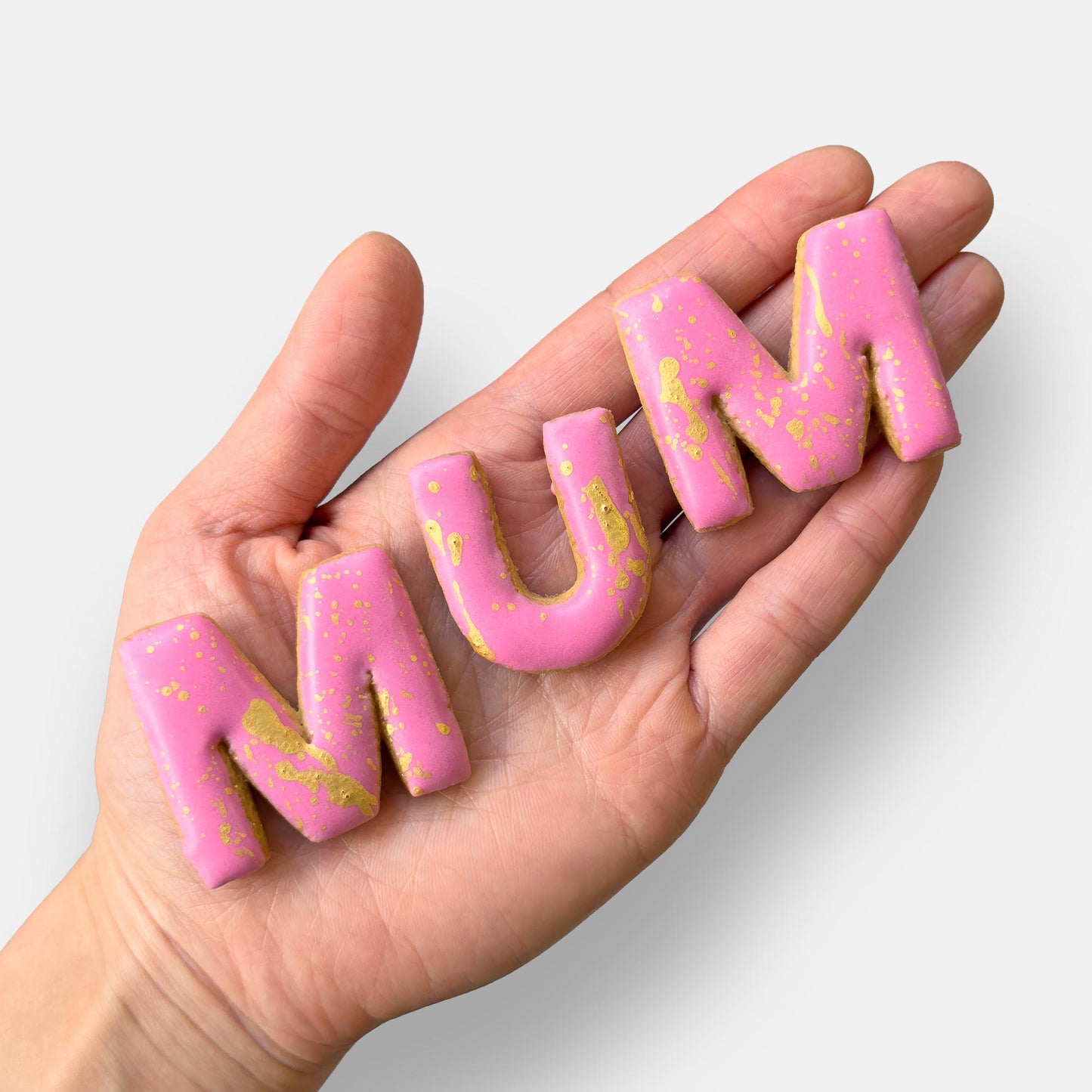 I Love You Mum Mother's Day Letterbox Message Iced Cookies