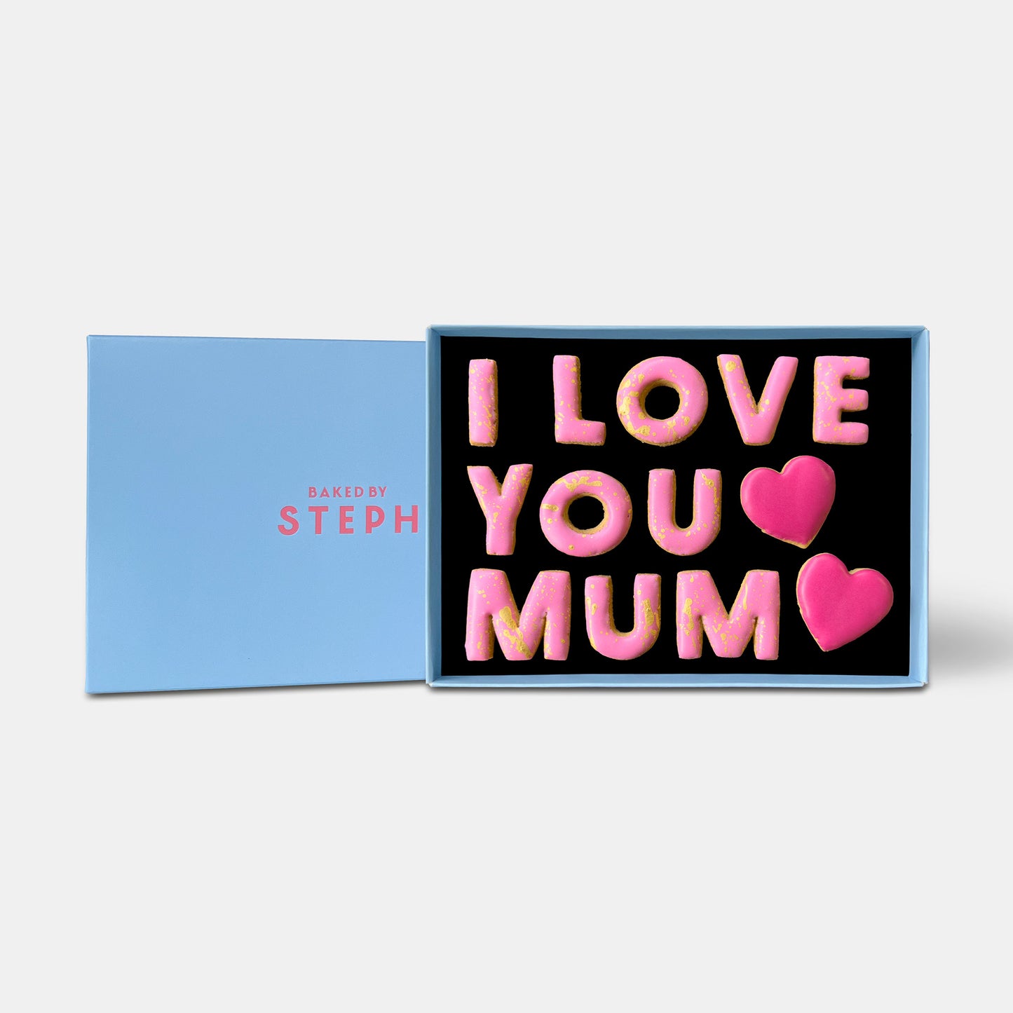 I Love You Mum Mother's Day Letterbox Message Iced Cookies