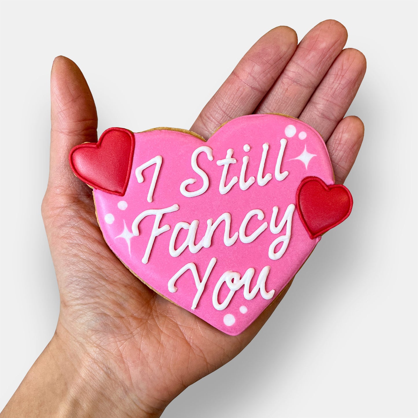 I Still Fancy You Heart Valentine's Letterbox Iced Cookie