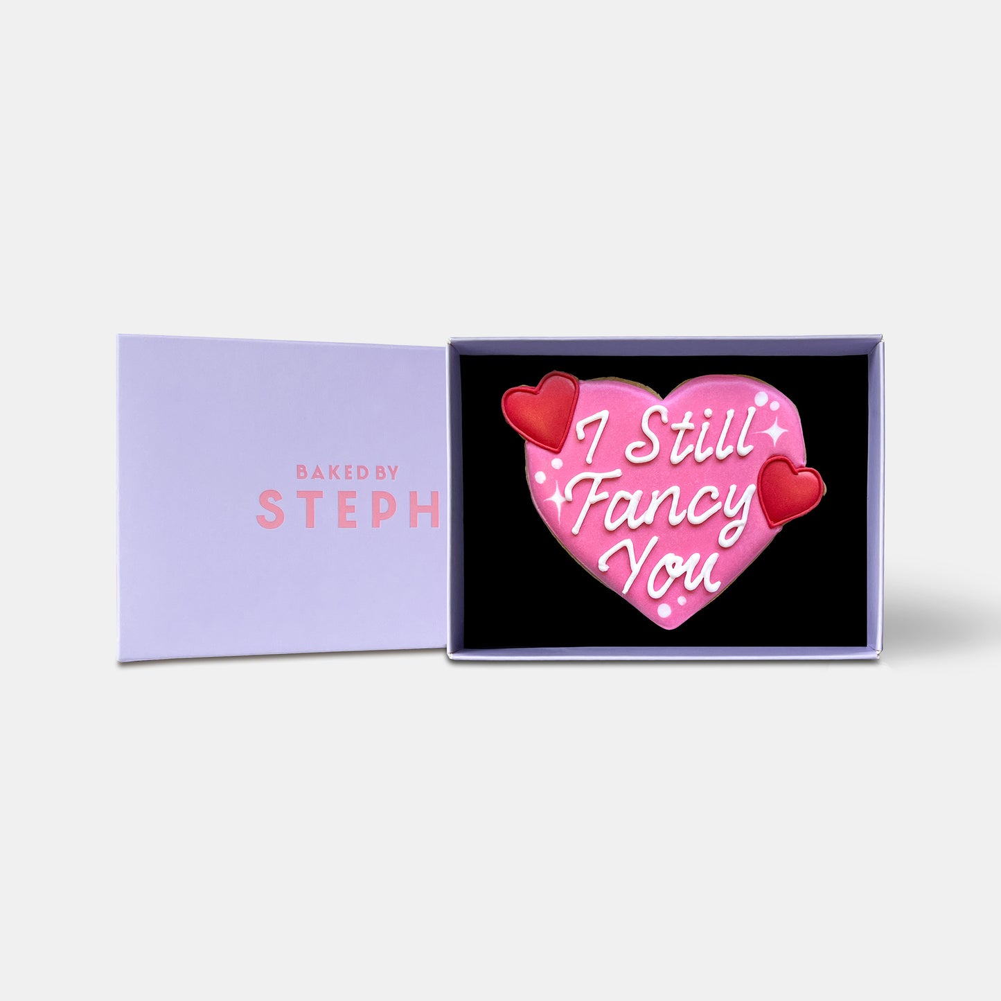 Vegan I Still Fancy You Heart Valentine's Letterbox Iced Cookie