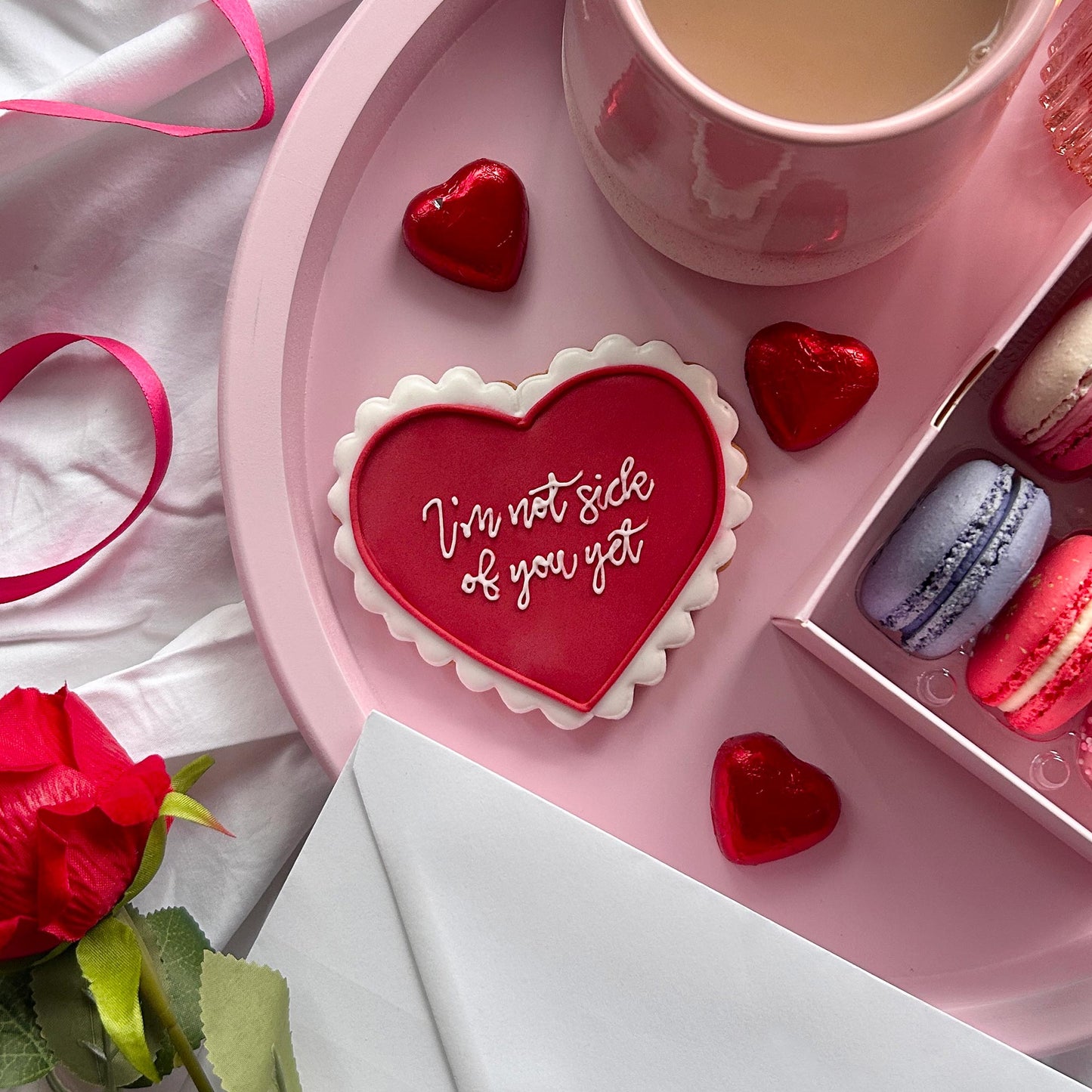 I'm Not Sick Of You Yet Heart Valentine's Letterbox Iced Cookie