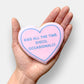 Kiss All The Time Disco Occasionally Heart Letterbox Printed Iced Cookie