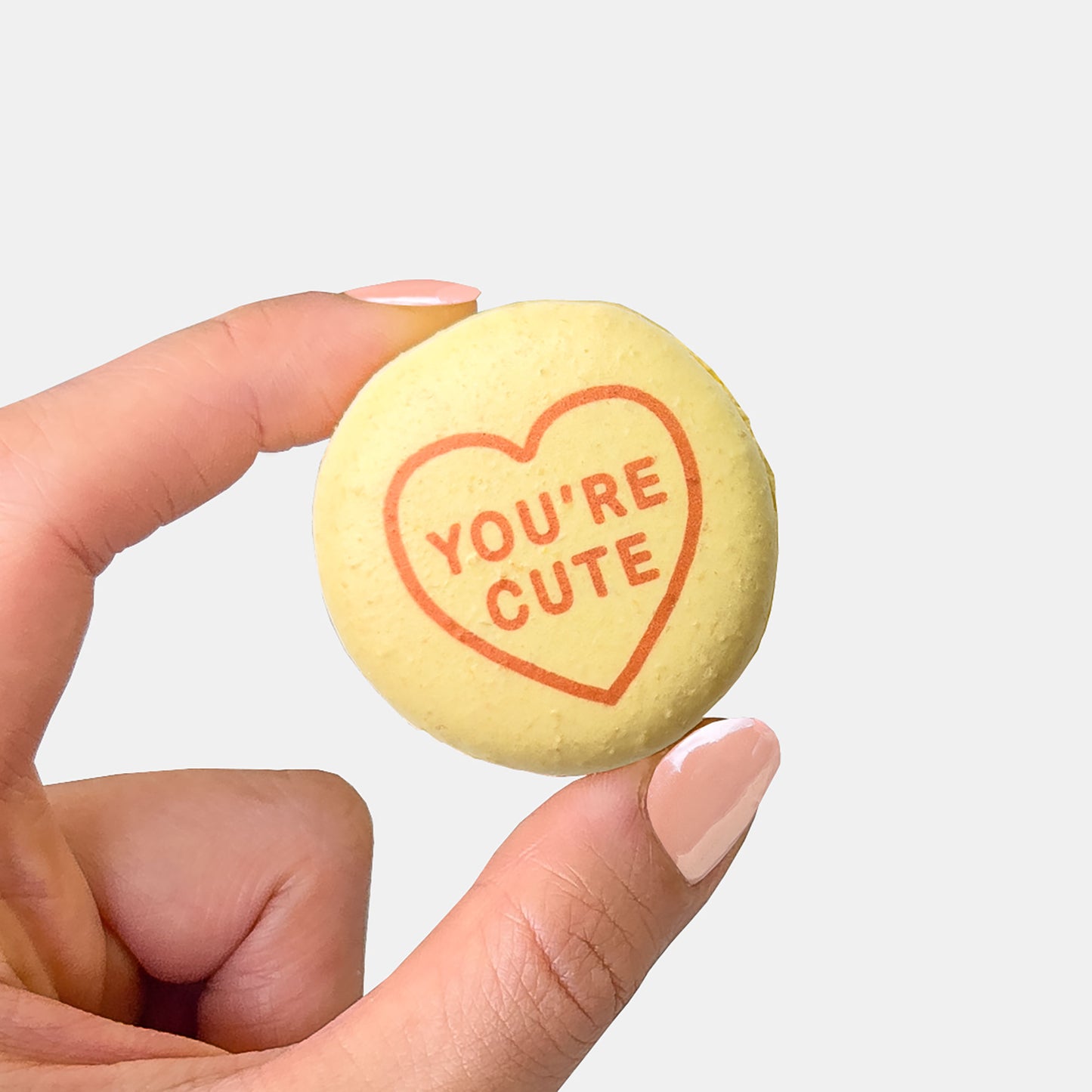 Love Hearts Sherbet Valentine's Macarons (Box of 6)