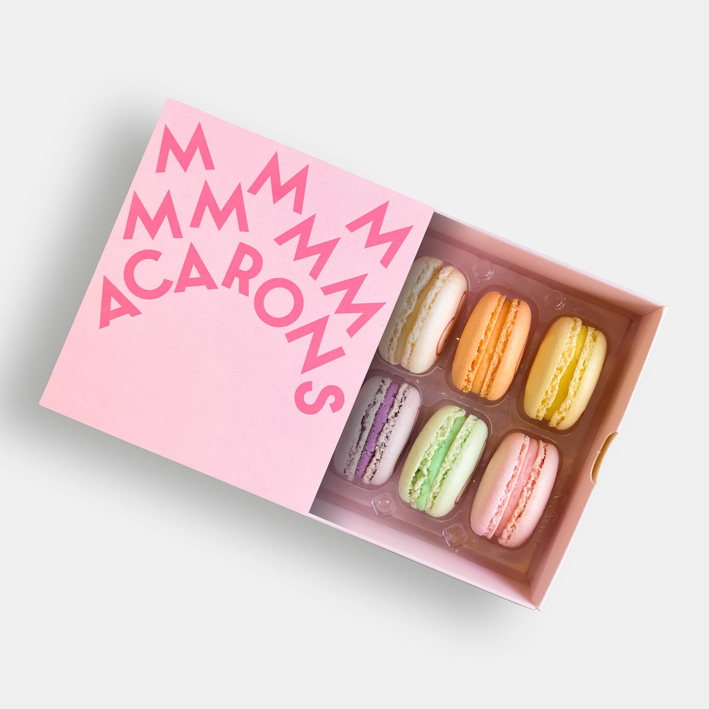 Love Hearts Sherbet Valentine's Macarons (Box of 6)