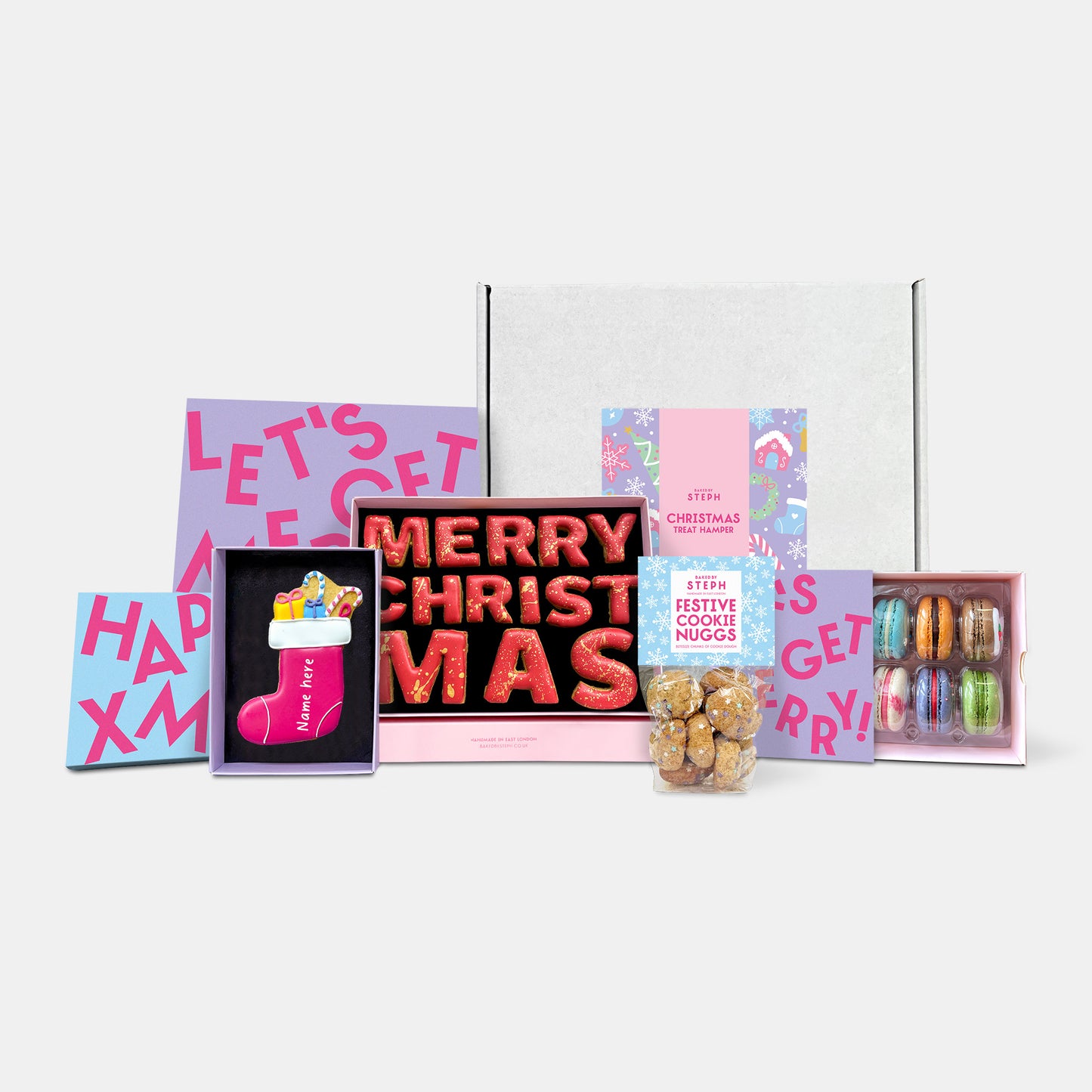 Merry Christmas Cookies & Macarons Hamper