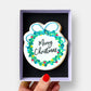 Merry Christmas Wreath Letterbox Iced Cookie