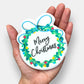 Merry Christmas Wreath Letterbox Iced Cookie