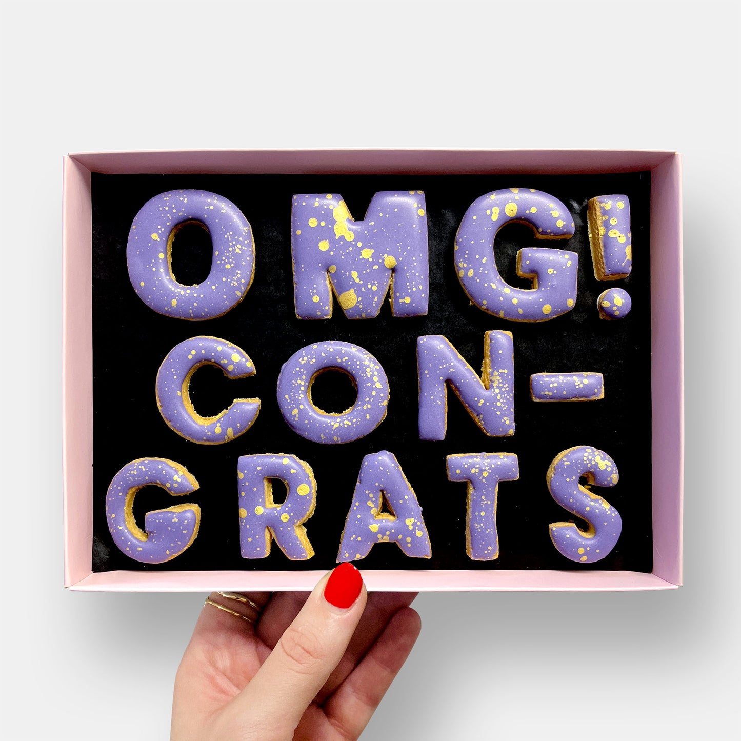 OMG! Congrats Letterbox Message Cookies
