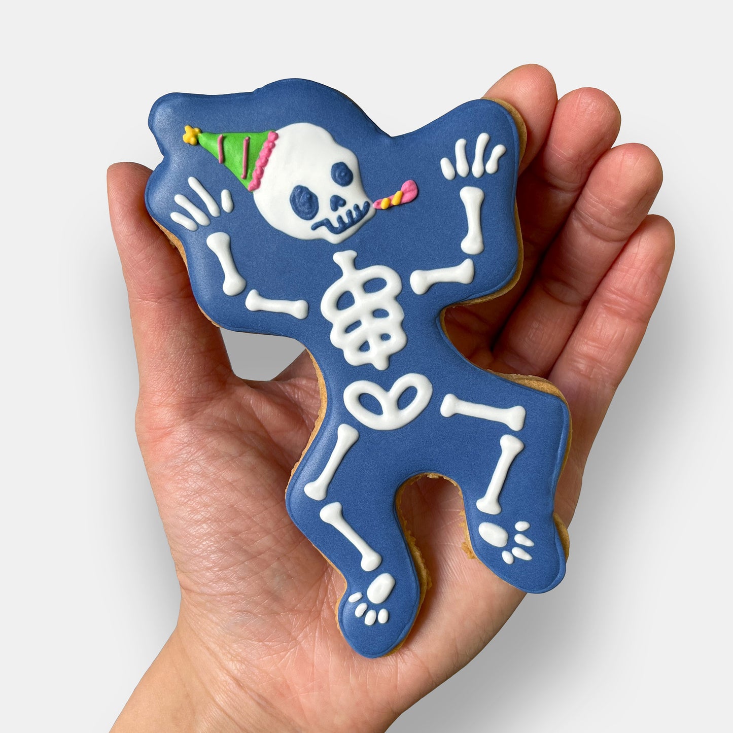 Party Skeleton Letterbox Cookie