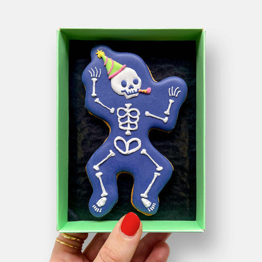 Party Skeleton Letterbox Cookie