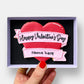 Personalised Banner Heart Valentine's Letterbox Iced Cookie