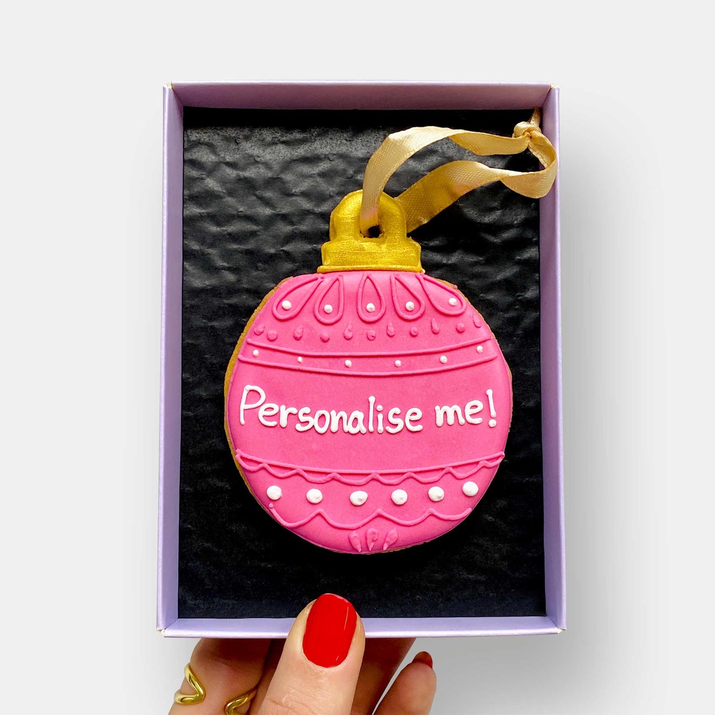Personalised Bauble Letterbox Cookie