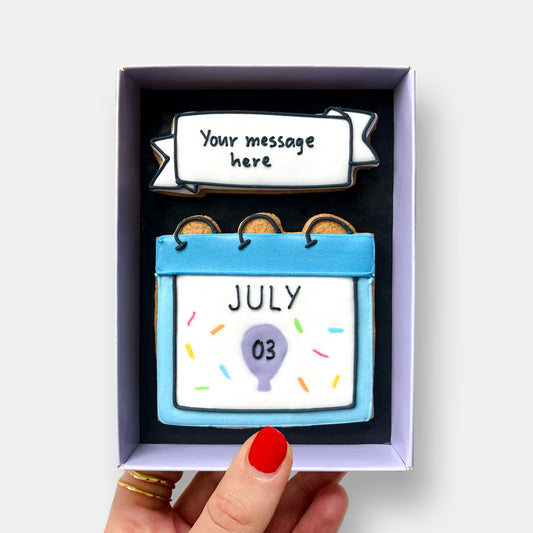 Personalised Birthday Date Letterbox Cookies