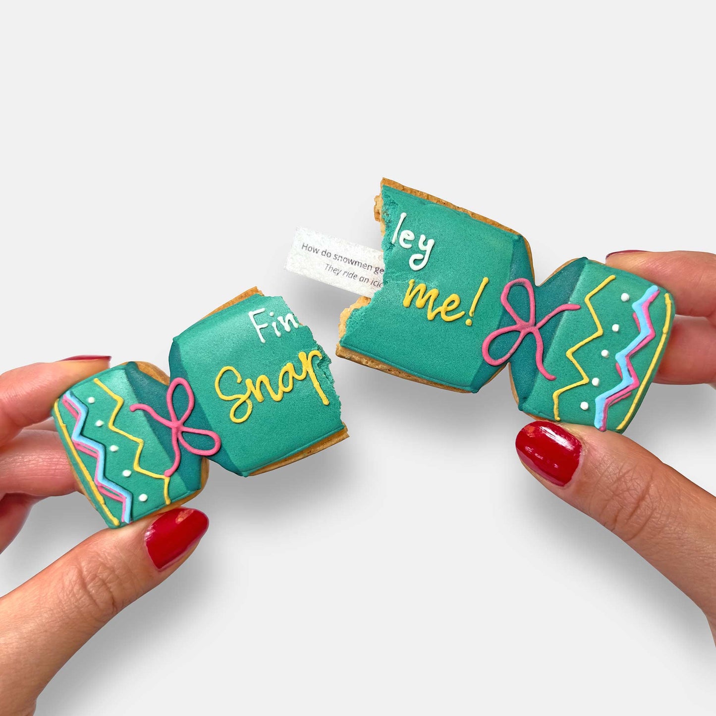 Personalised Christmas Cracker Letterbox Iced Cookie