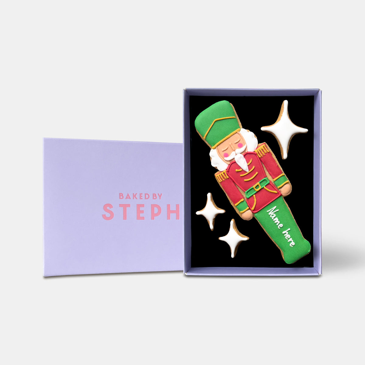 Personalised Christmas Nutcracker Letterbox Iced Cookie