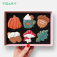 Vegan Personalised Cosy Autumn Letterbox Iced Cookies