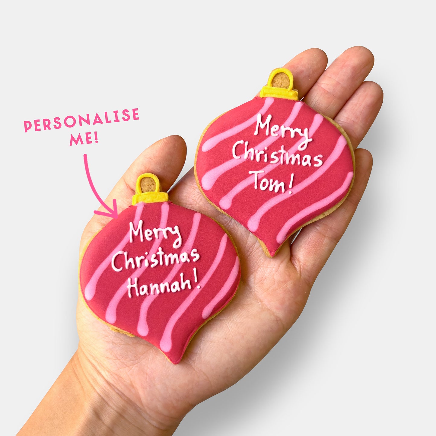 Vegan Personalised Cosy Christmas Letterbox Iced Cookies