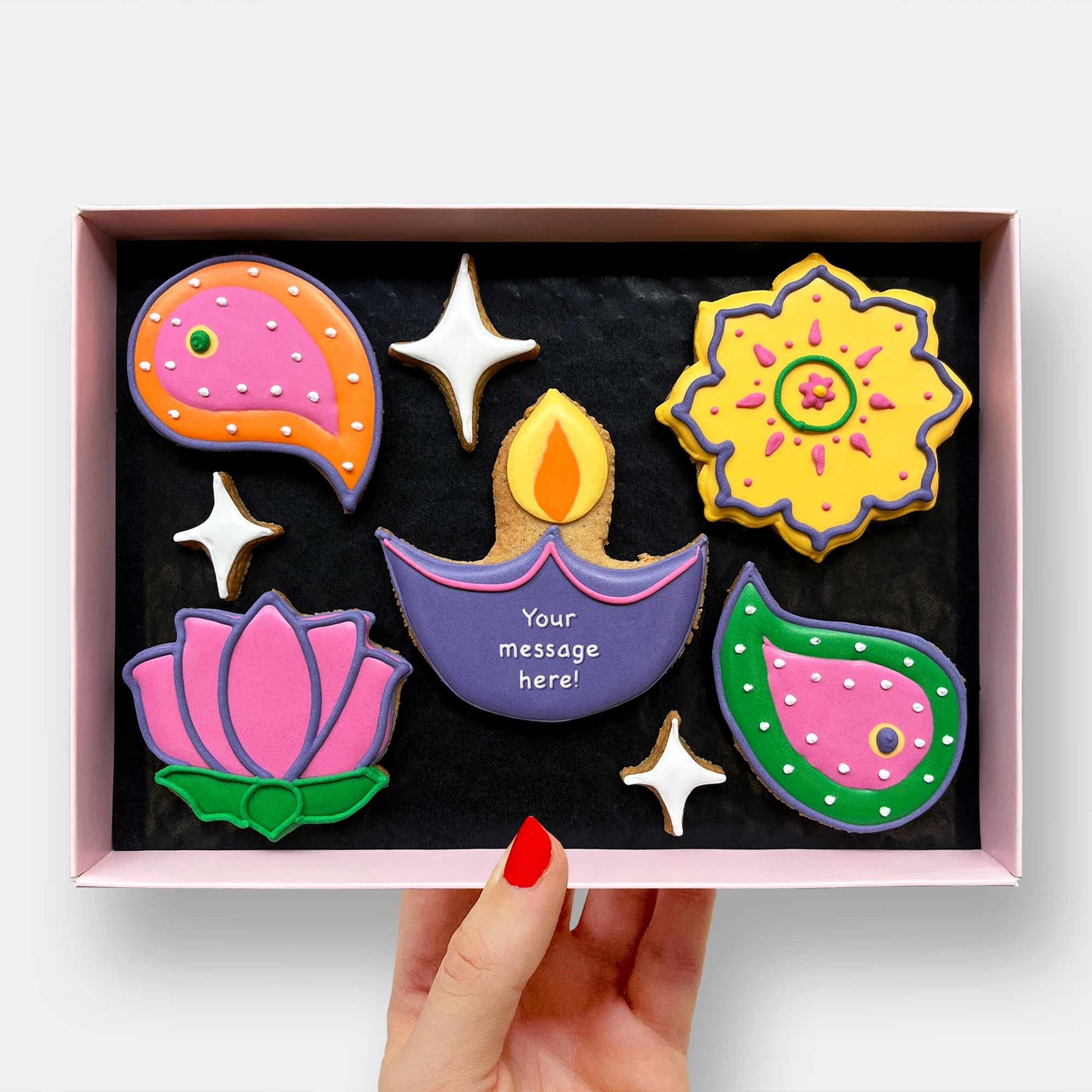 Personalised Diwali Letterbox Cookies