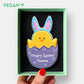 Vegan Personalised Easter Chick Letterbox Iced Cookie