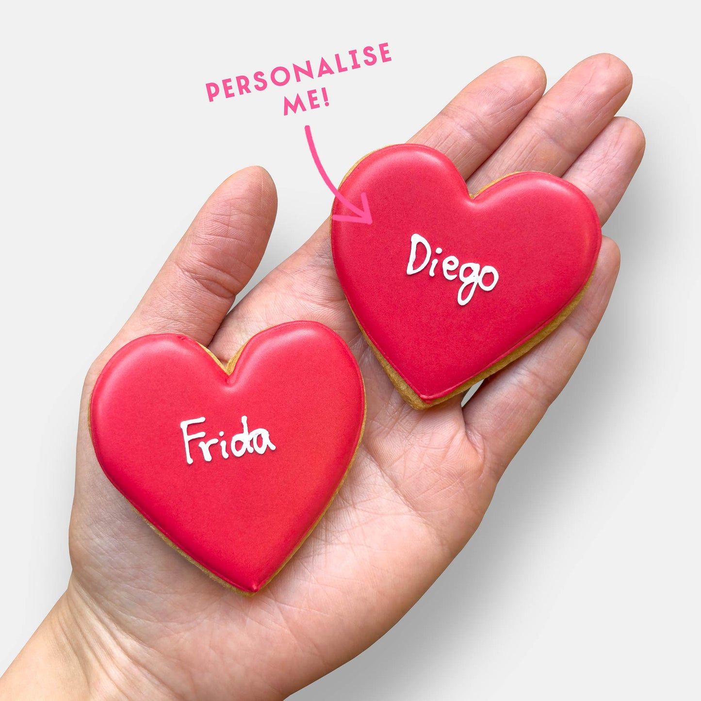 Personalised Edible Photo Valentine's Day Letterbox Iced Cookies