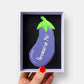 Personalised Eggplant Letterbox Iced Cookie