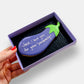 Personalised Eggplant Valentine's Letterbox Iced Cookie