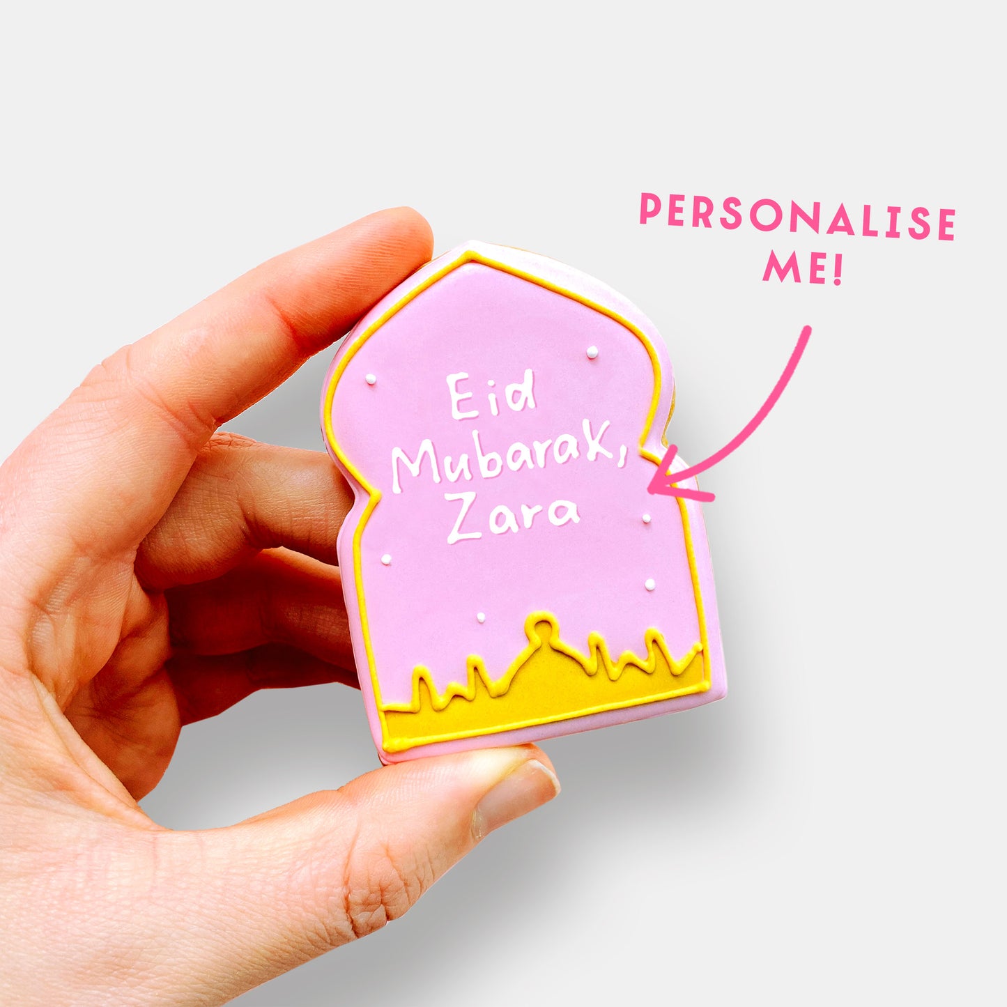 Personalised Eid Mubarak Letterbox Iced Cookies